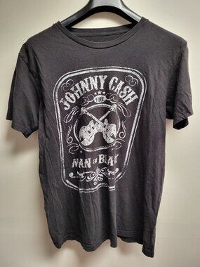 Johnny Cash “Man in Black” Men’s Graphic Band T-Shirt Black Size Large